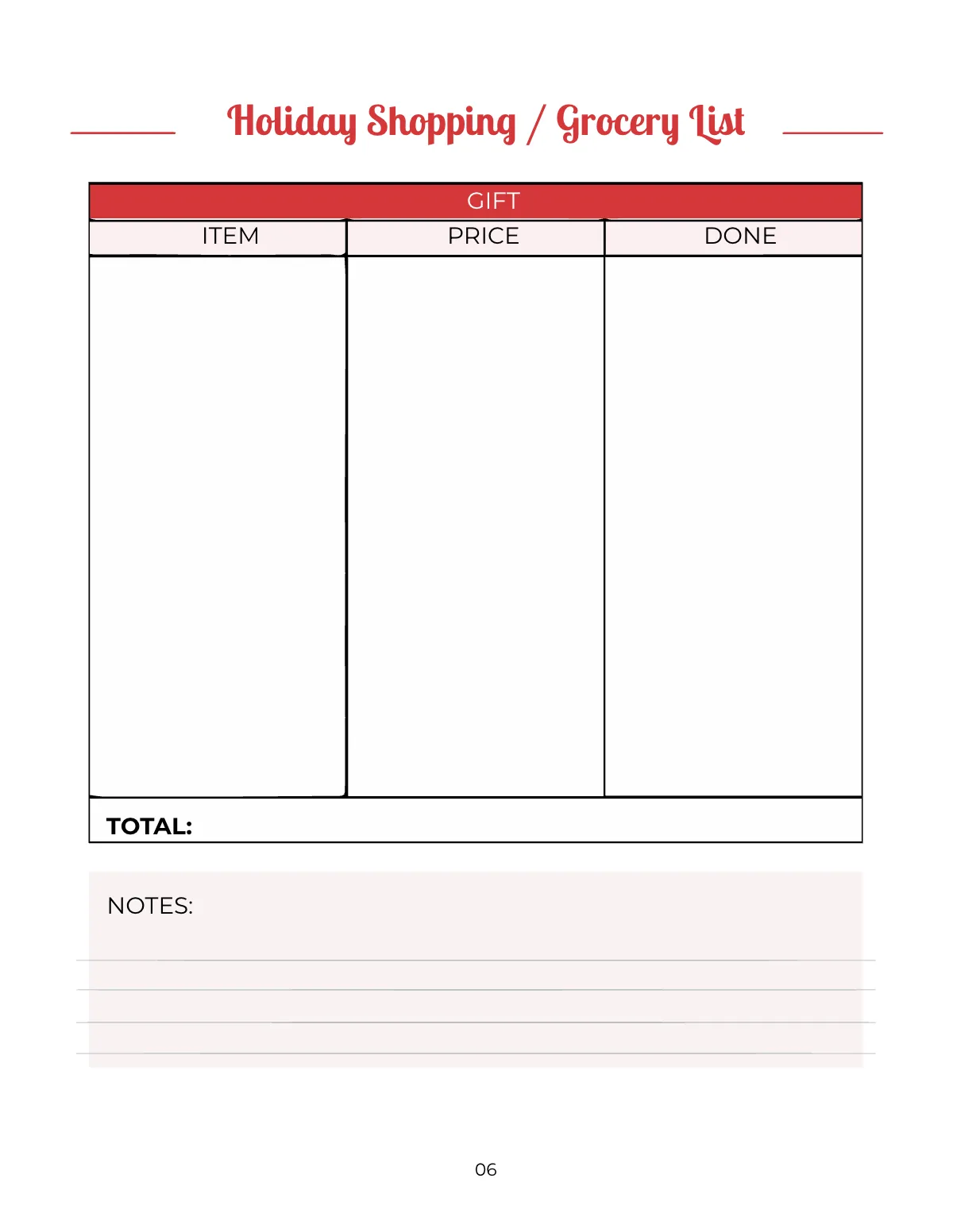 Free Holiday Party Planner Template to Edit Online