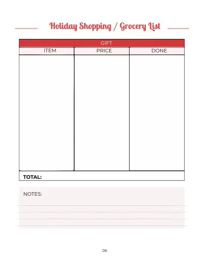 Free Holiday Party Planner Template to Edit Online