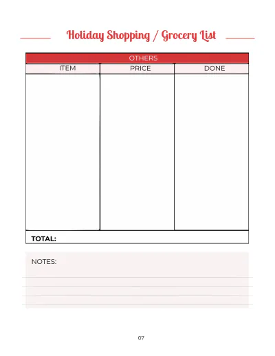Free Holiday Party Planner Template to Edit Online