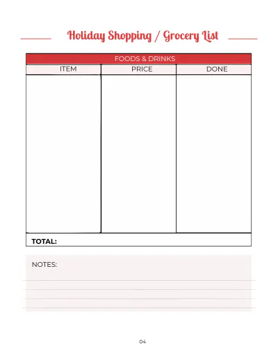 Free Holiday Party Planner Template to Edit Online