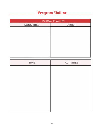 Free Holiday Party Planner Template to Edit Online