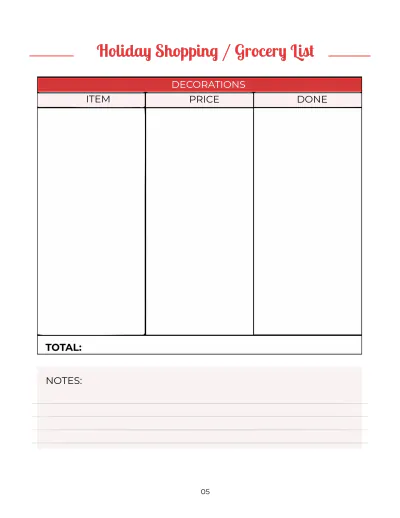 Free Holiday Party Planner Template to Edit Online
