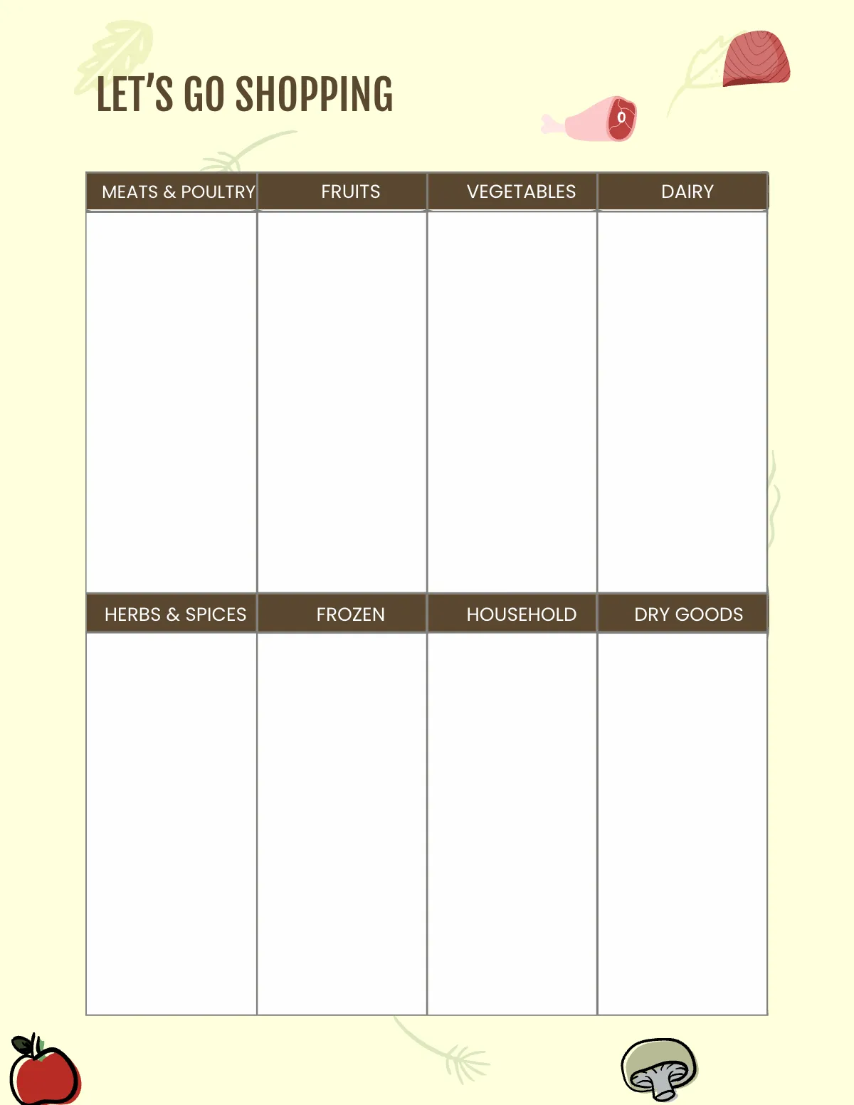Free Lunch Meal Planner Template to Edit Online
