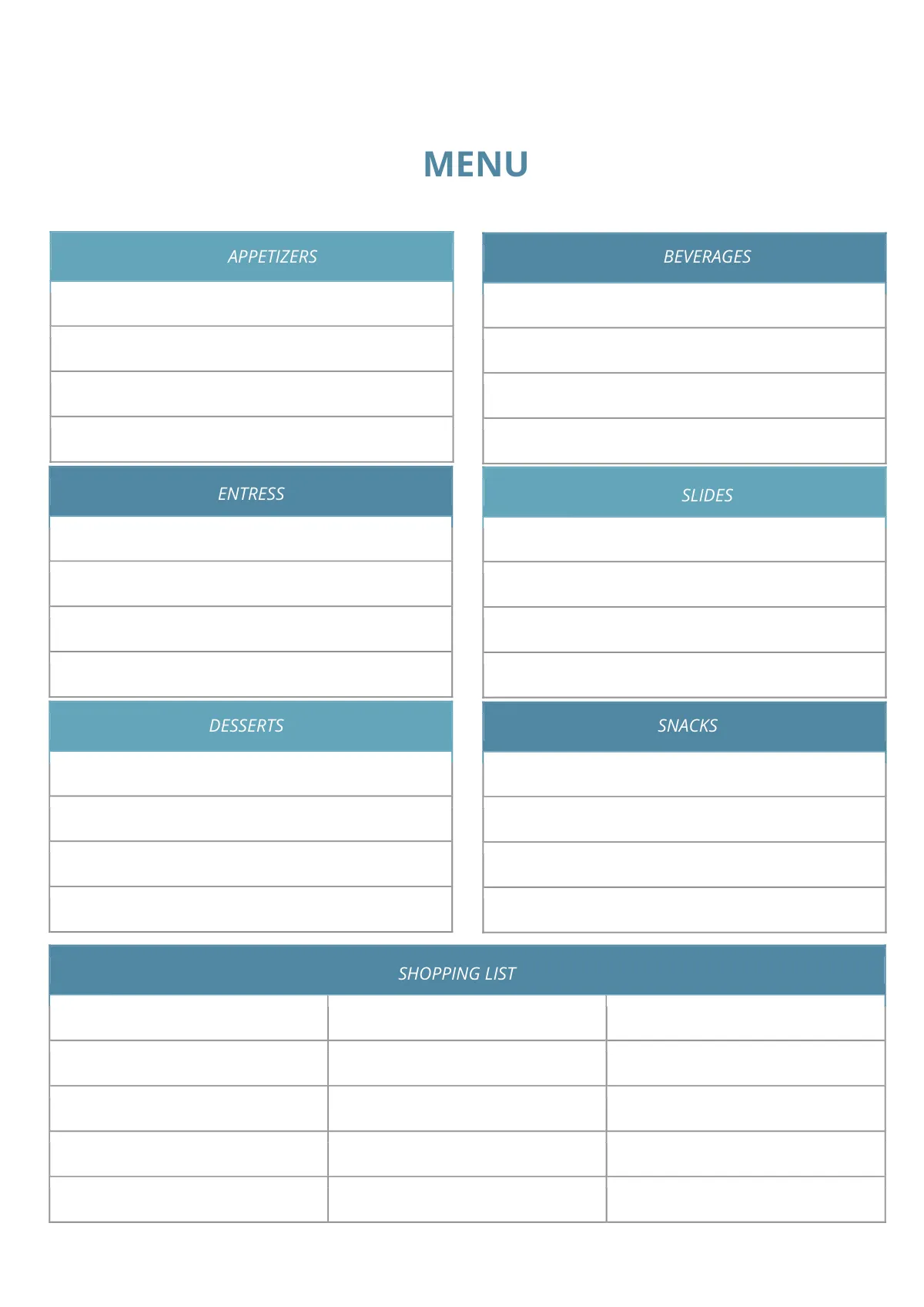 Free Blank Event Planner Template to Edit Online
