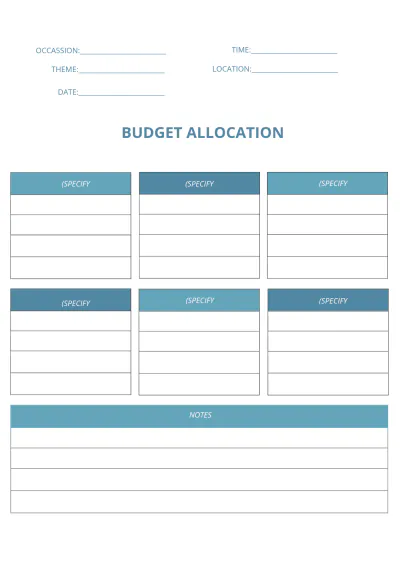 Free Blank Event Planner Template to Edit Online