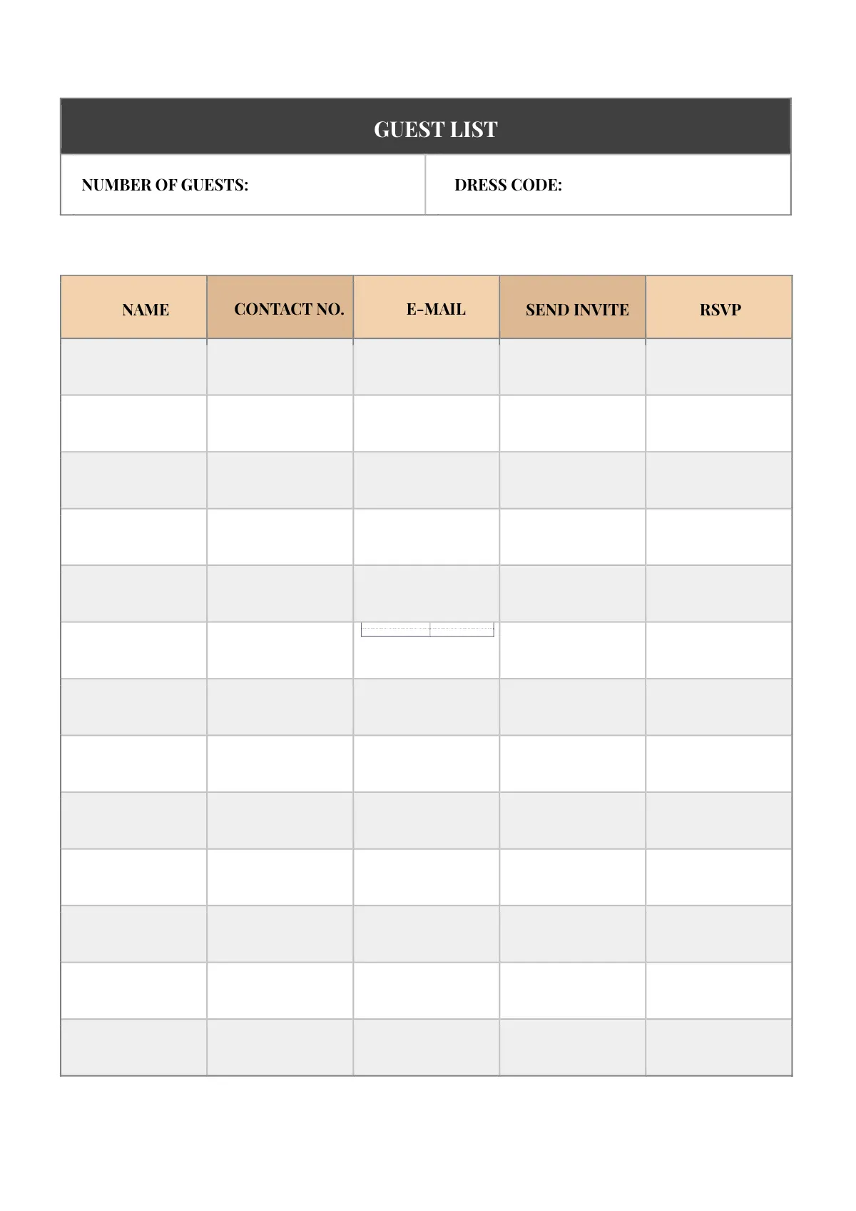 Free Gift Event Planner Template to Edit Online
