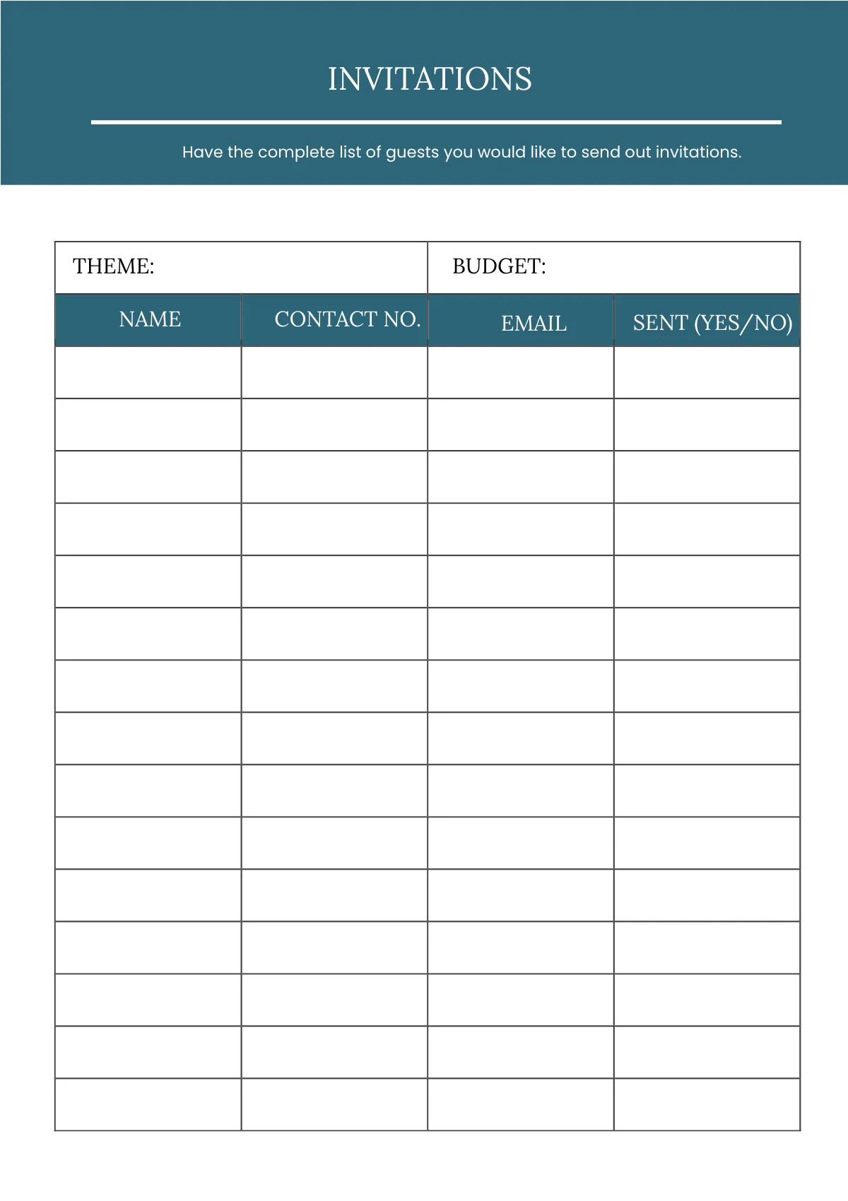 Free Online Event Planner Template to Edit Online