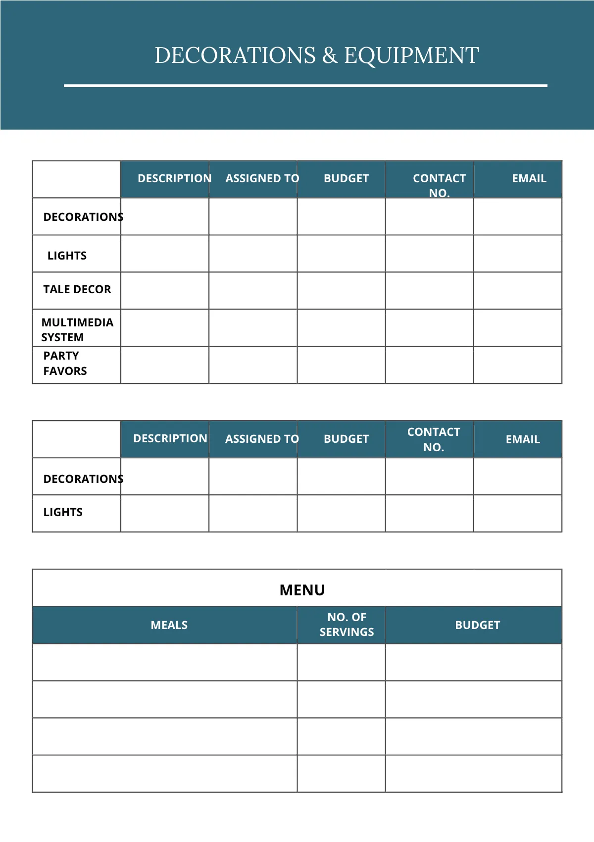 Free Online Event Planner Template to Edit Online