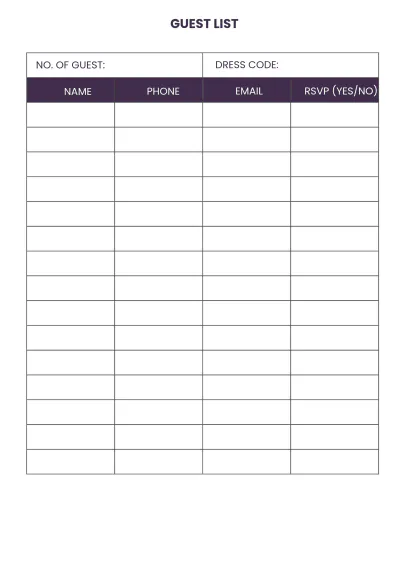 Free Event Party Planner Template to Edit Online