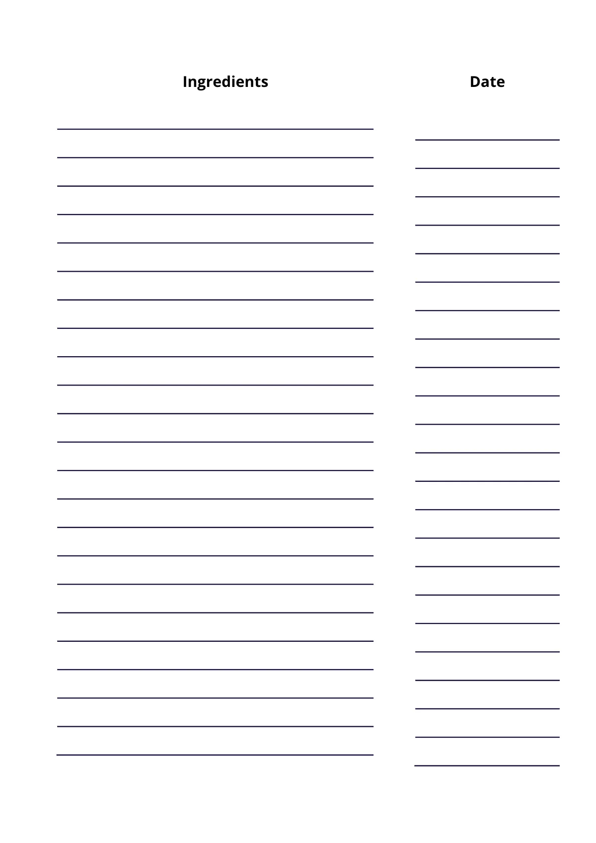 Free Event Meal Planner Template to Edit Online