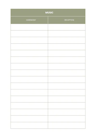 Free Printable Wedding Planner Template to Edit Online