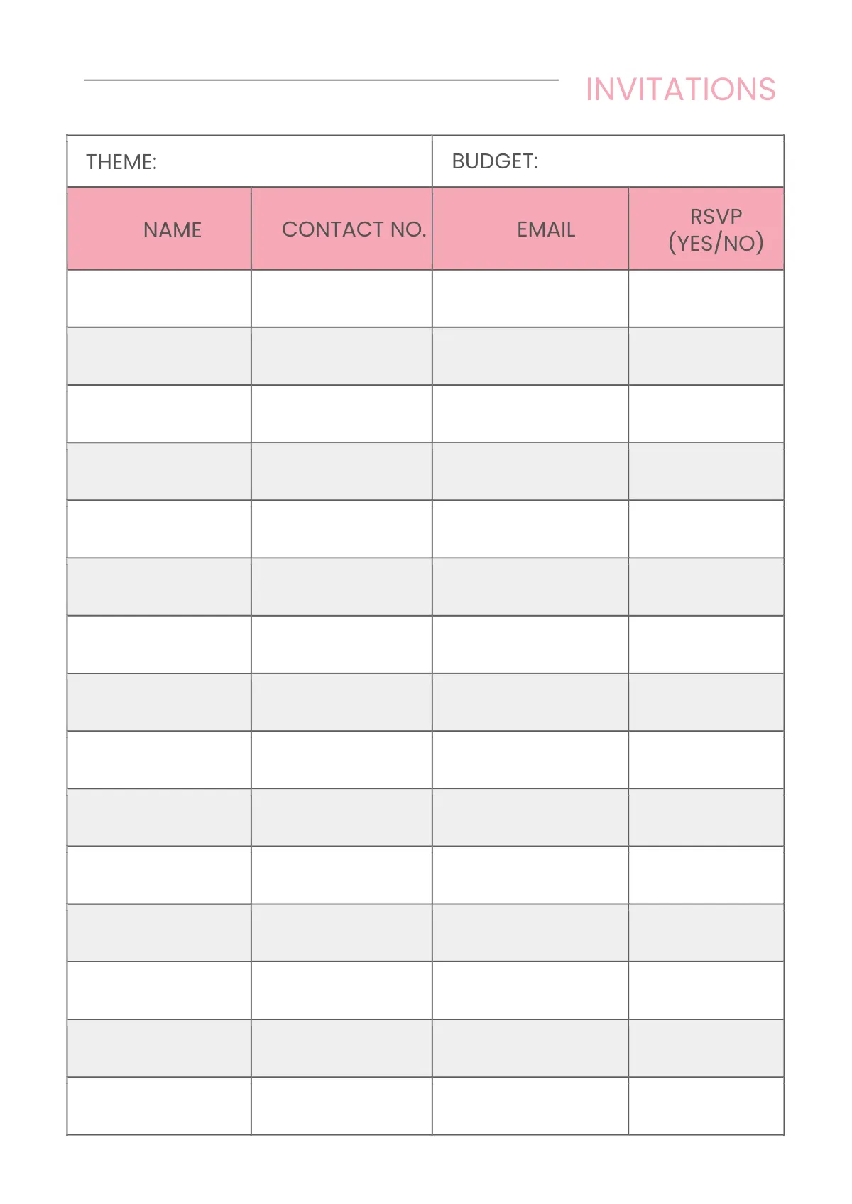 Free Sample 12-Month Wedding Planner Template to Edit Online