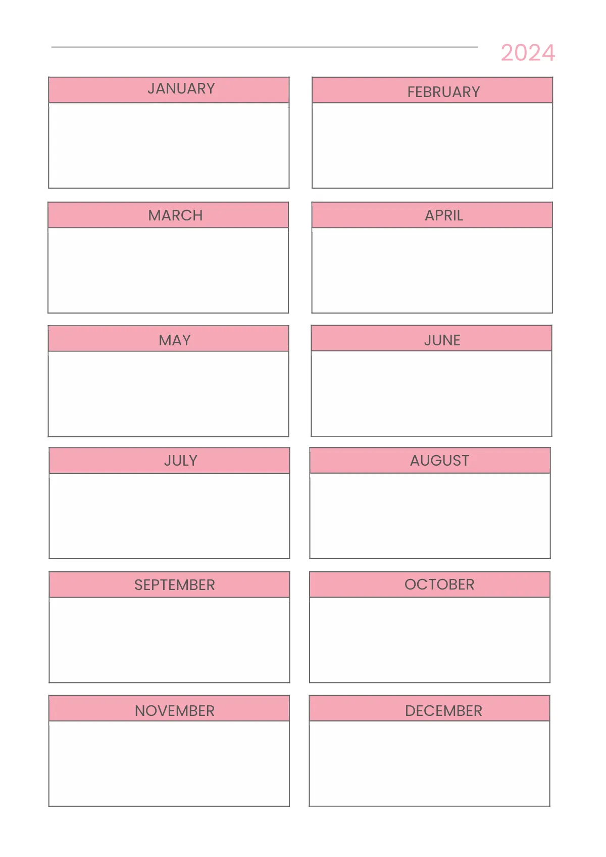 Free Sample 12-Month Wedding Planner Template to Edit Online