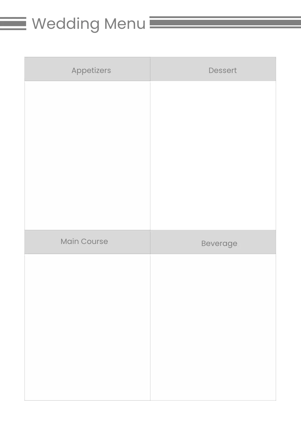 Free Sample Digital Wedding Planner Template to Edit Online