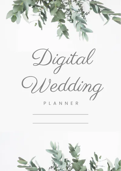 Free Sample Digital Wedding Planner Template to Edit Online
