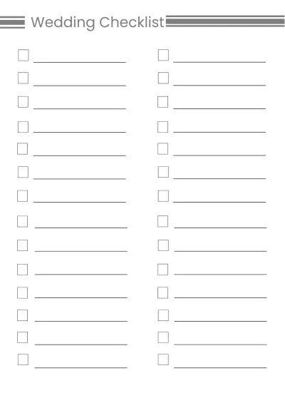 Free Sample Digital Wedding Planner Template to Edit Online
