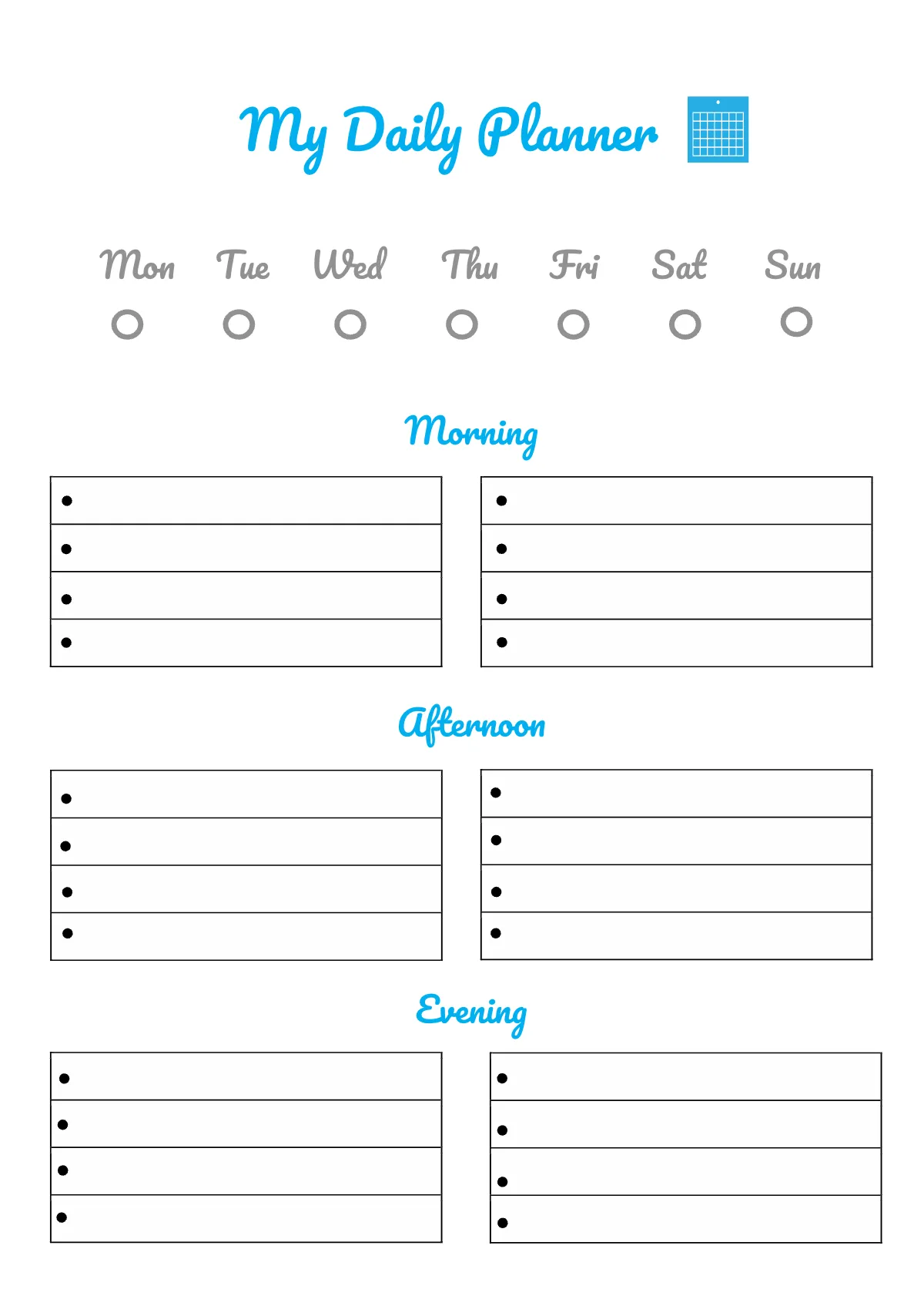 Free Creative Planner Template to Edit Online