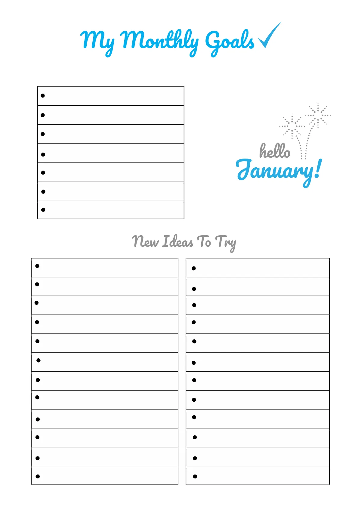 Free Creative Planner Template to Edit Online
