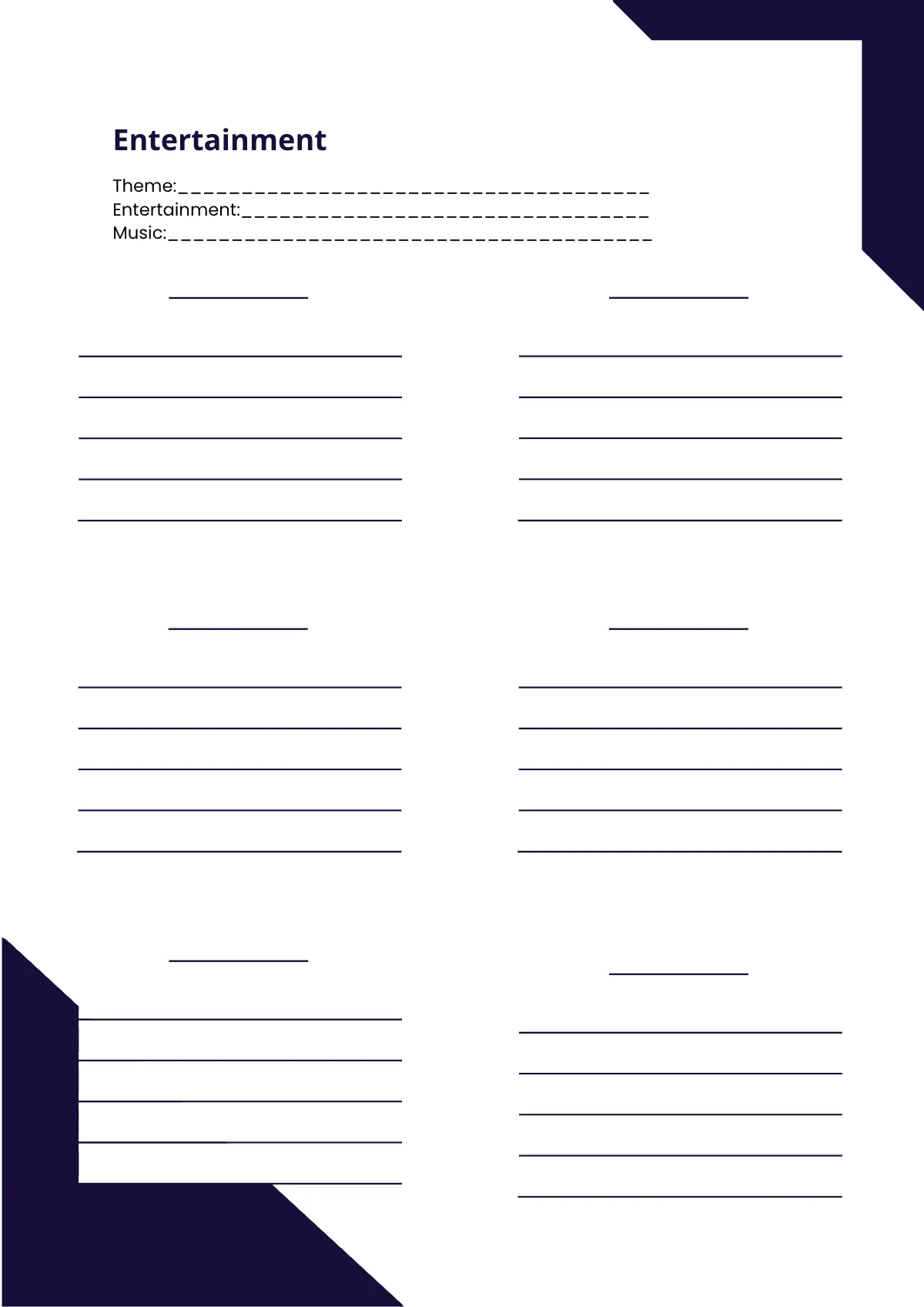 Free Printable Event Planner Template to Edit Online