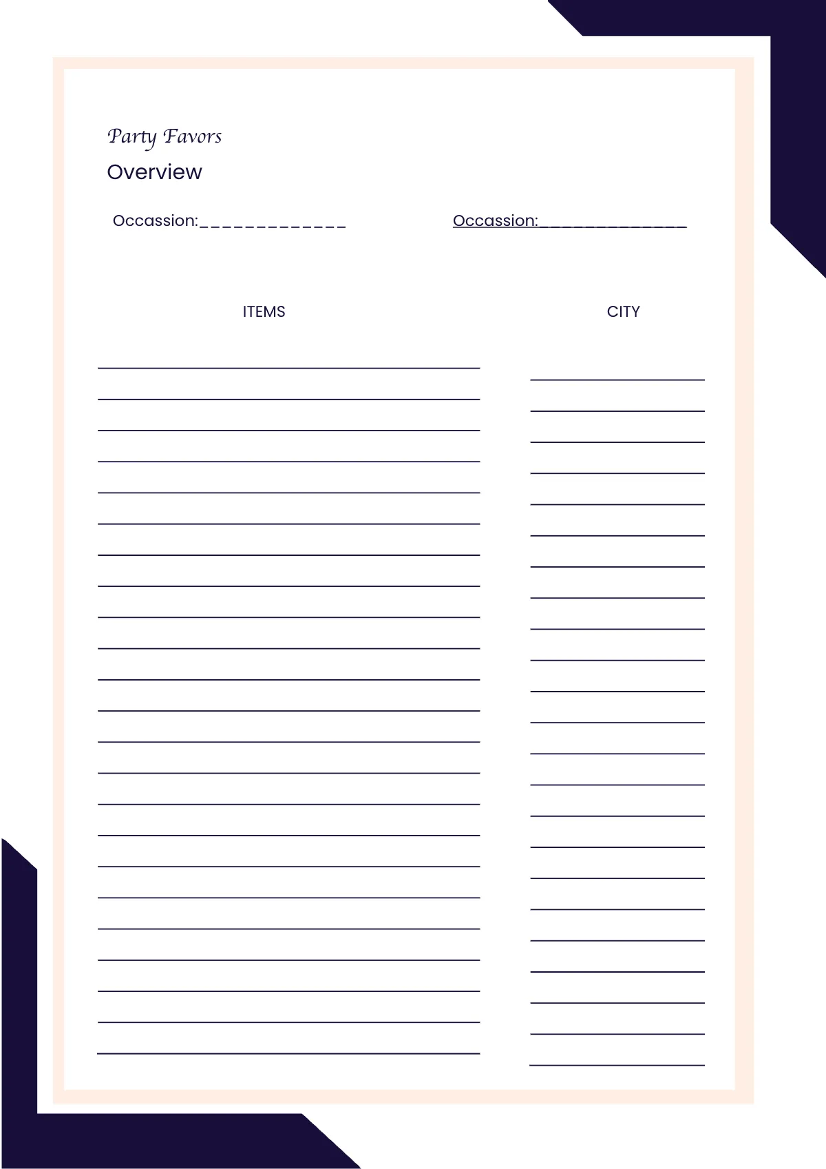 Free Printable Event Planner Template to Edit Online