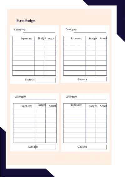 Free Printable Event Planner Template to Edit Online