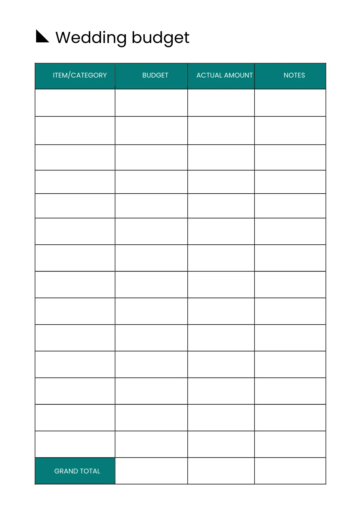 Free Sample Wedding Planner Template to Edit Online