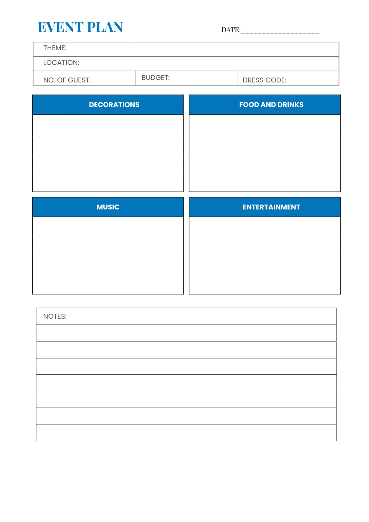 Free Dog Event Planner Template to Edit Online