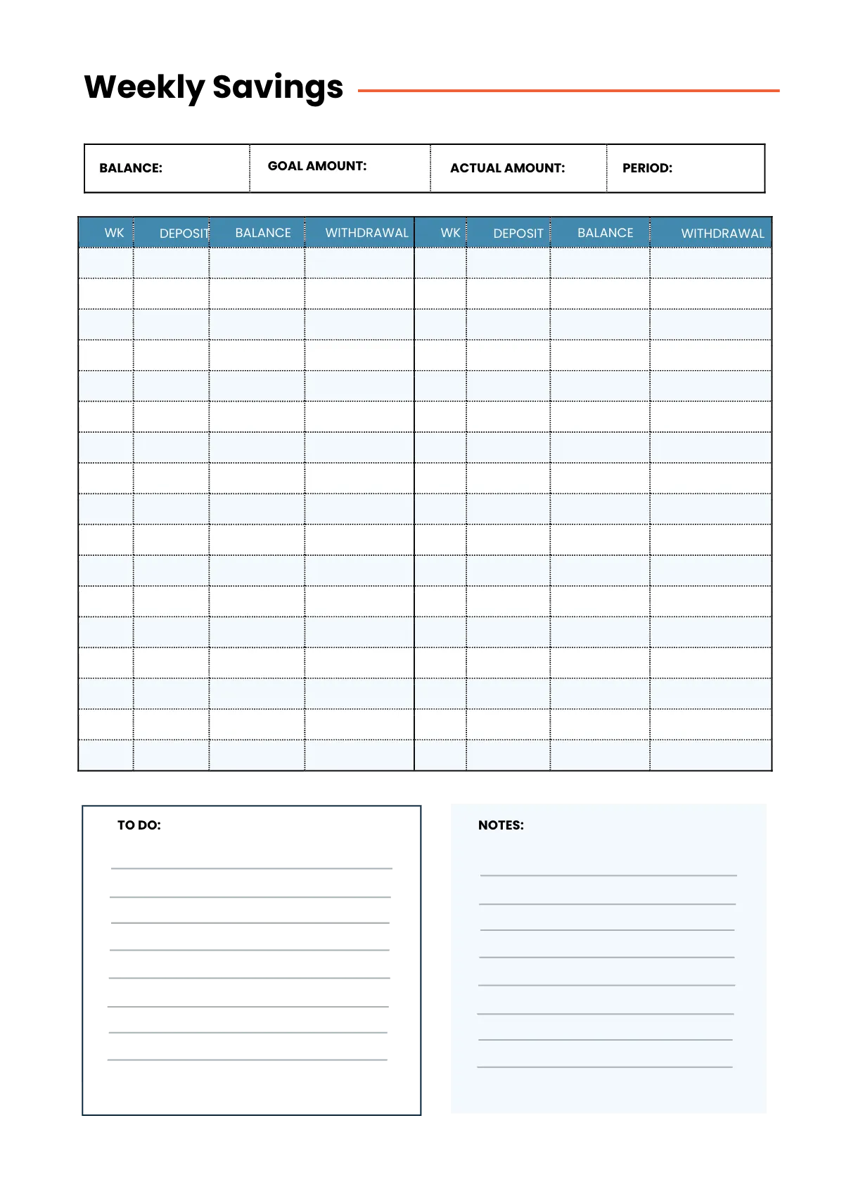 Free Printable Financial Planner Template to Edit Online