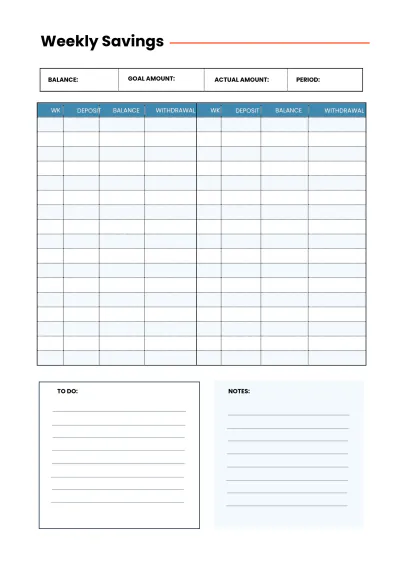Free Printable Financial Planner Template to Edit Online