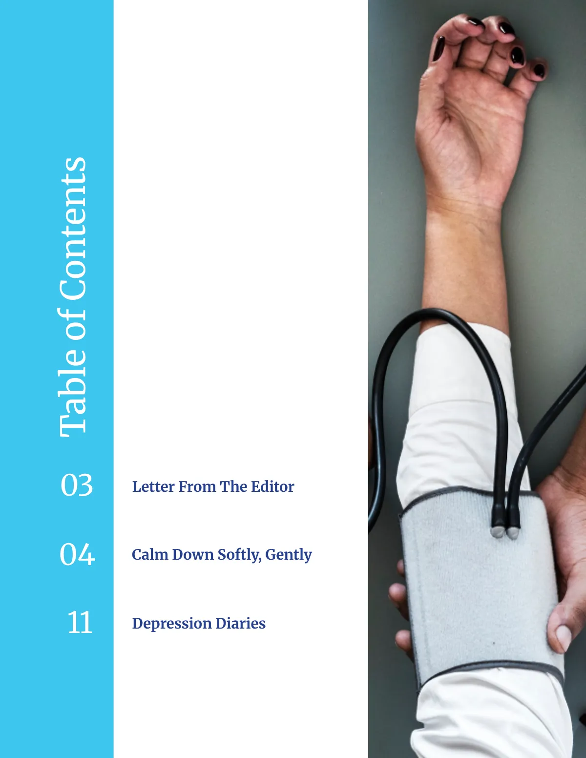 Free Medical Health Magazine Template to Edit Online