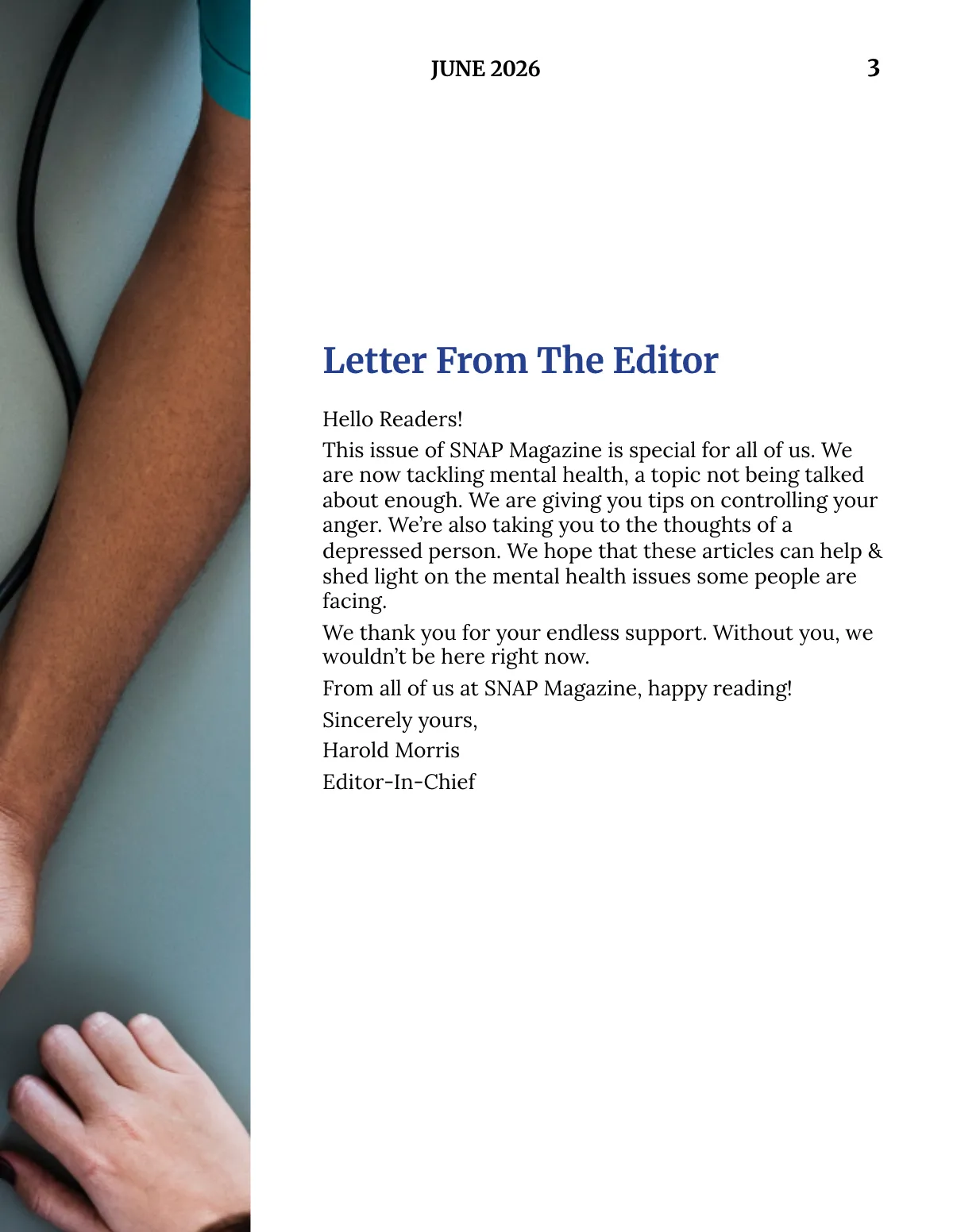 Free Medical Health Magazine Template to Edit Online