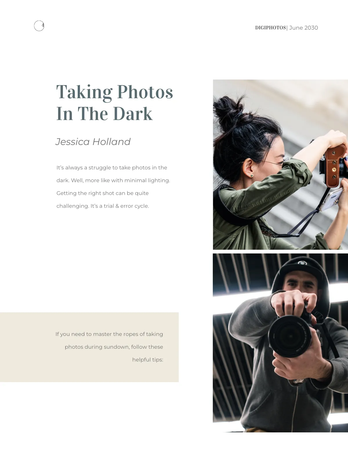 Free Photographer Pricing Magazine Template to Edit Online