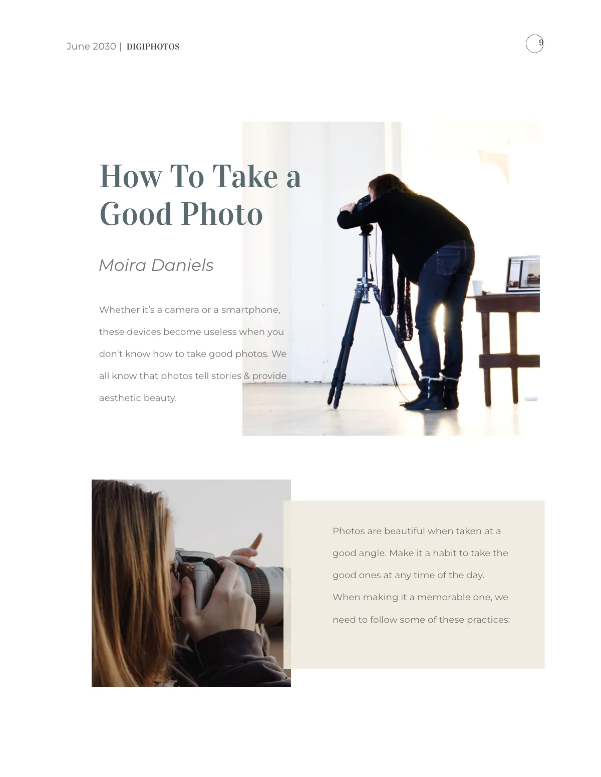 Free Photographer Pricing Magazine Template to Edit Online