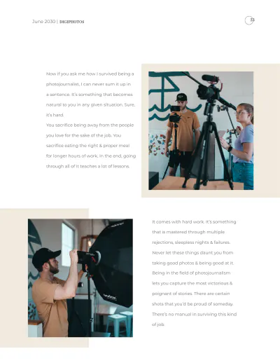 Free Photographer Pricing Magazine Template to Edit Online