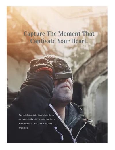 Free Photographer Pricing Magazine Template to Edit Online