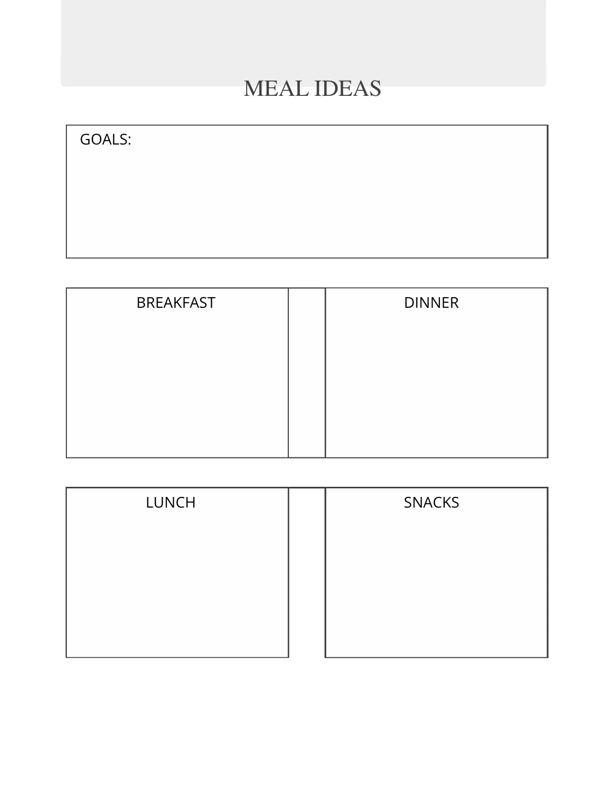 Free Printable Meal Planner Template to Edit Online