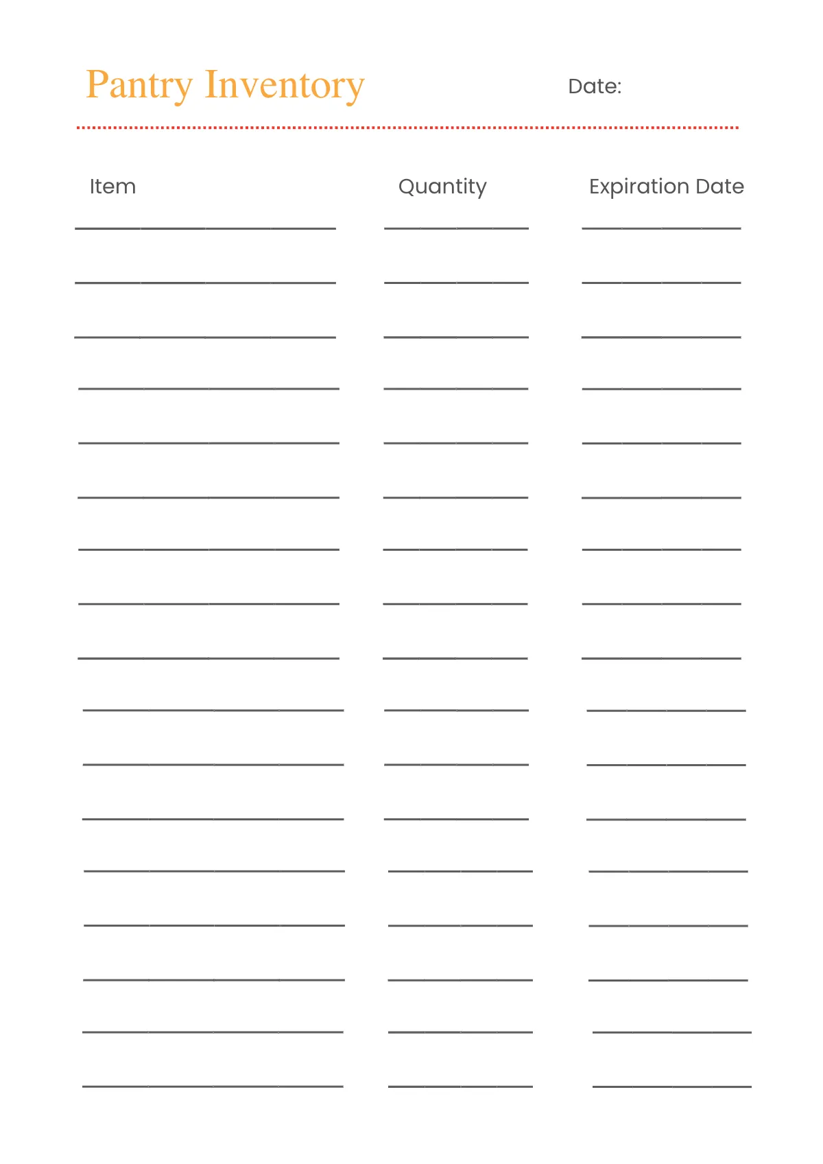 Free Blank Meal Planner Template to Edit Online