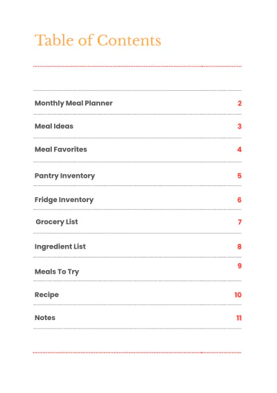 Free Blank Meal Planner Template to Edit Online