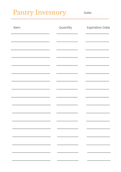 Free Blank Meal Planner Template to Edit Online