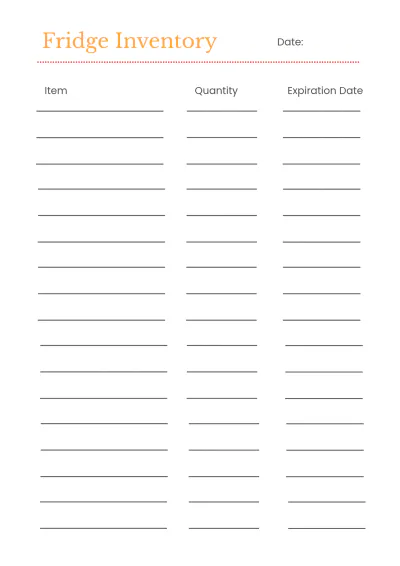 Free Blank Meal Planner Template to Edit Online