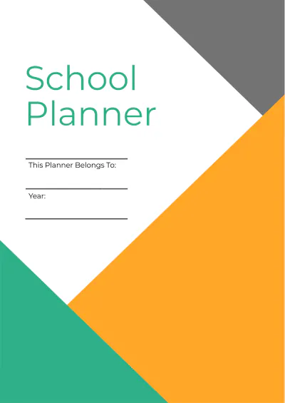 Free Basic School Planner Template to Edit Online