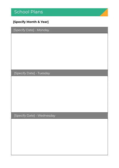 Free Basic School Planner Template to Edit Online