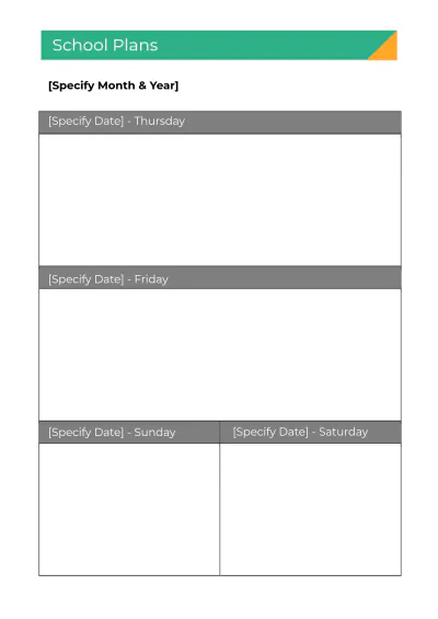 Free Basic School Planner Template to Edit Online