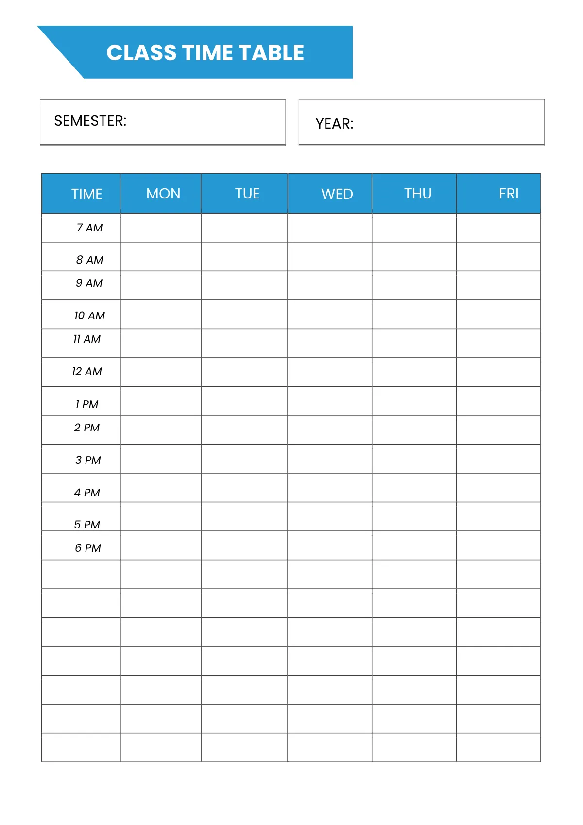 Free Printable School Planner Template to Edit Online