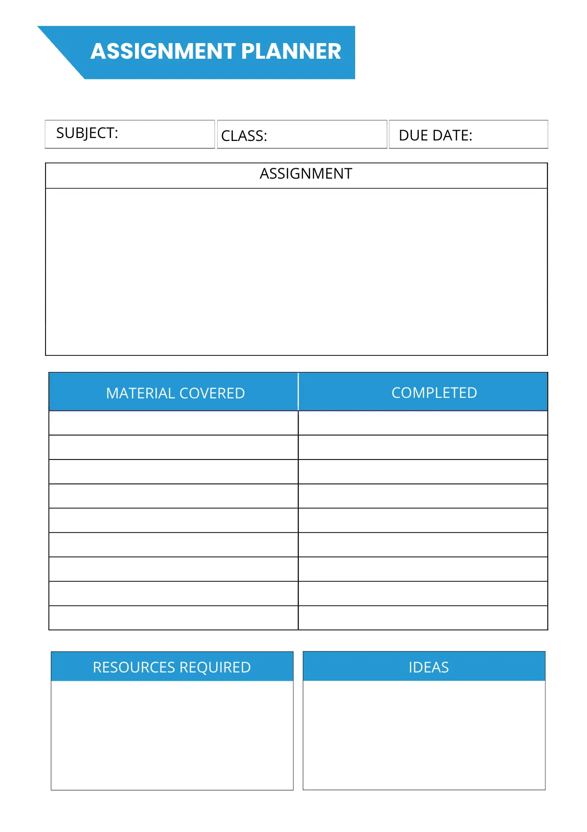 Free Printable School Planner Template to Edit Online