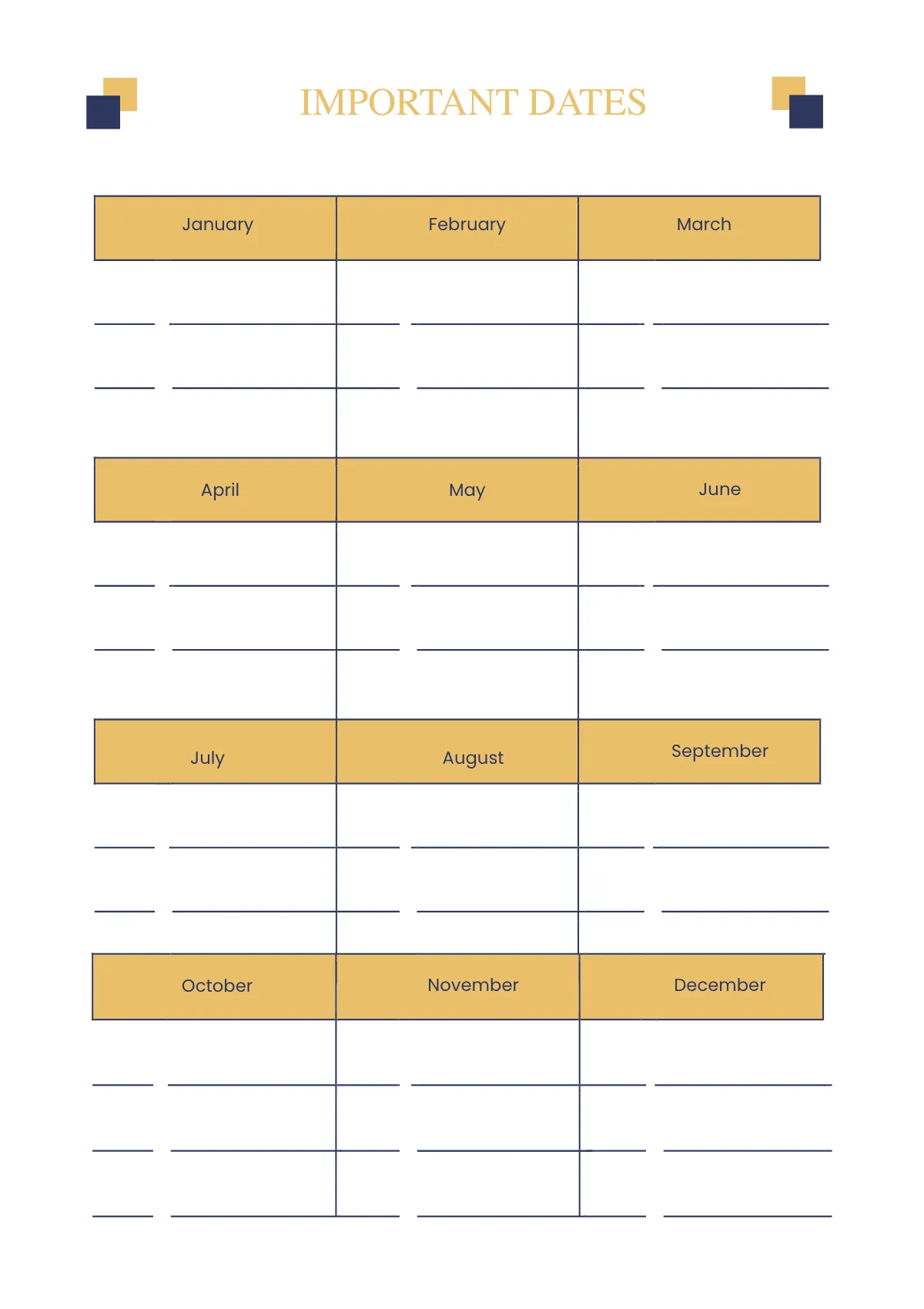Free Simple School Planner Template to Edit Online