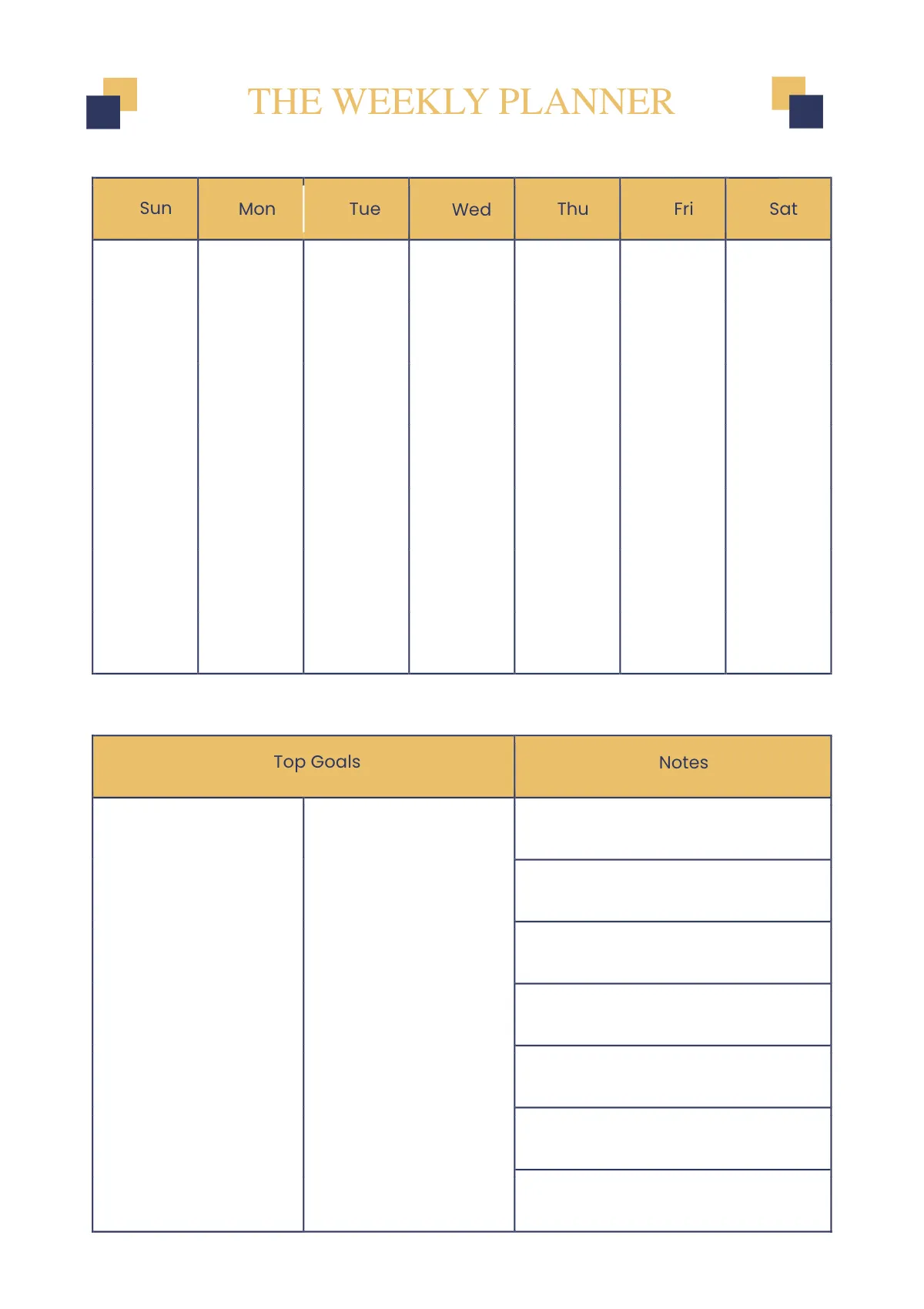 Free Simple School Planner Template to Edit Online