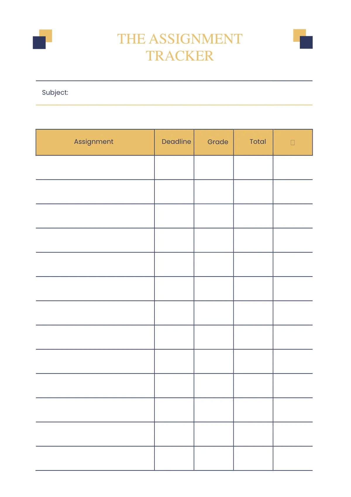 Free Simple School Planner Template to Edit Online
