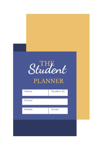 Free Simple School Planner Template to Edit Online