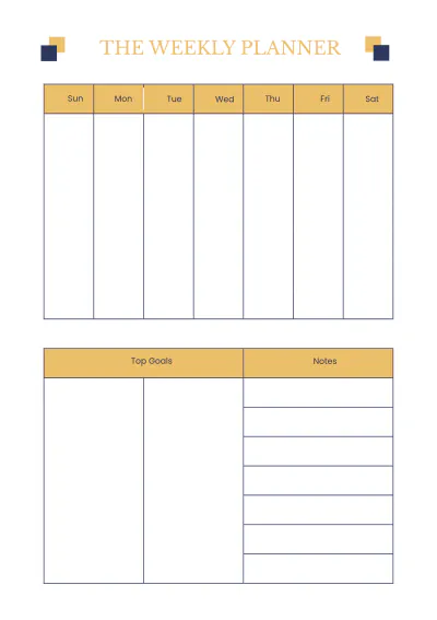 Free Simple School Planner Template to Edit Online